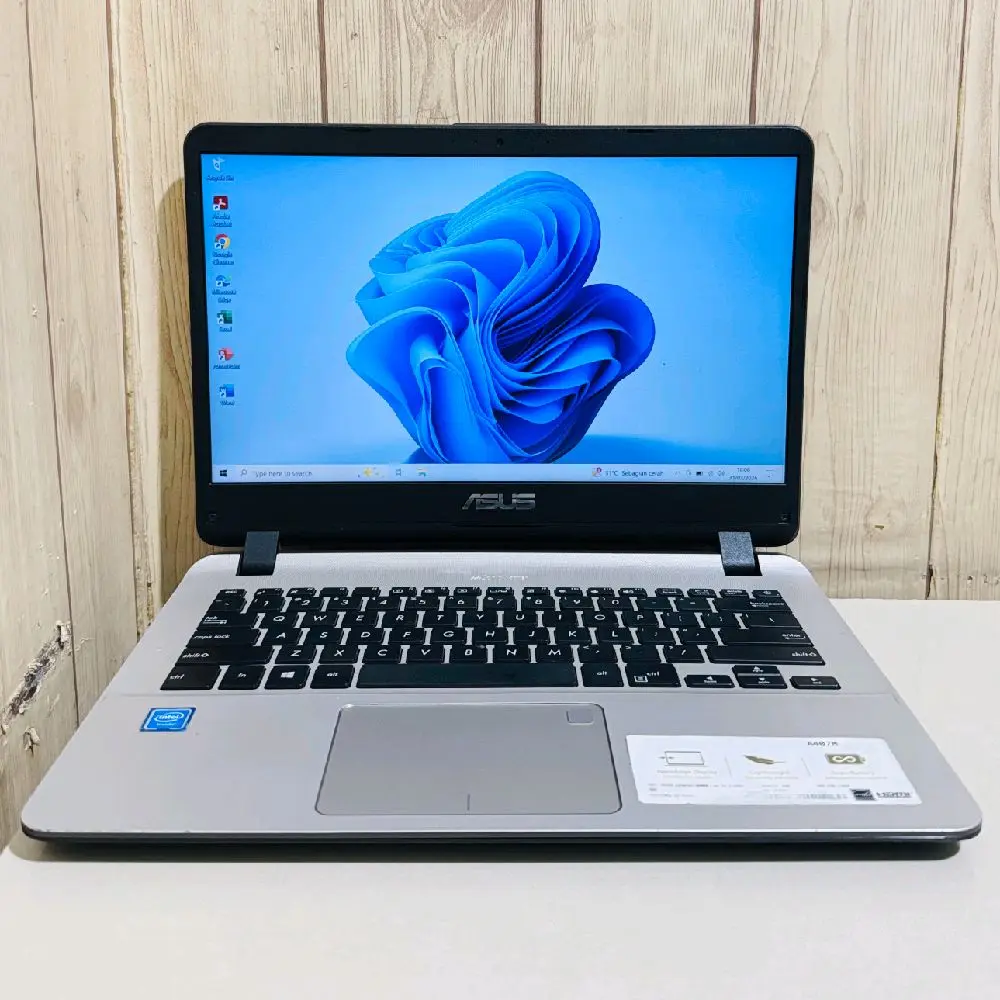 Laptop Asus A407 Slim Celeron N4000 Ram 4gb siap pakai